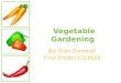 Vegetable Gardening By: Eryn Zumwalt Final Project CIS1020