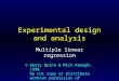 Experimental design and analysis Multiple linear regression  Gerry Quinn & Mick Keough, 1998 Do not copy or distribute without permission of authors