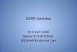 USDA Updates Dr. Carol Clarke Research Staff Officer USDA-APHIS Animal Care