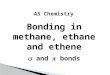 Bonding in methane, ethane and ethene  and  bonds AS Chemistry