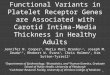 Functional Variants in Platelet Receptor Genes are Associated with Carotid Intima-Media Thickness in Healthy Adults Jennifer N. Cooper 1, Maria Mori Brooks