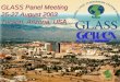 GLASS Panel Meeting 25-27 August 2003 Tucson, Arizona, USA SAHRA