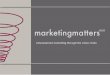 Agenda Introduction Vector Consulting Marketingmatters mm marketingmatters mm products Way forward “The skillful executive conquers with knowledge and