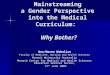 Mainstreaming a Gender Perspective into the Medical Curriculum: Why Bother? Ann-Maree Nobelius Faculty of Medicine, Nursing and Health Sciences Monash