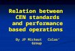 Relation between CEN standards and performance based operations By JP Michaut Colas’ Group