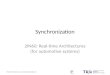 Mike Holenderski, m.holenderski@tue.nl Synchronization 2IN60: Real-time Architectures (for automotive systems)