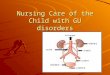 Nursing Care of the Child with GU disorders. External Defects in the Urinary System Extrophy of the bladder Hypospadias vs epispadius Cryptorchidism