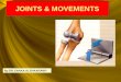 JOINTS & MOVEMENTS JOINTS & MOVEMENTS By DR.SANAA ALSHAARAWY