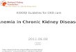 Anemia in Chronic Kidney Disease 2011.06.08 ‌´™„ˆ K-DOQI Guidelies for CKD care