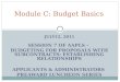 JULY12, 2011 SESSION 7 OF AAPLS – BUDGETING FOR PROPOSALS WITH SUBCONTRACTS: ESTABLISHING RELATIONSHIPS APPLICANTS & ADMINISTRATORS PREAWARD LUNCHEON SERIES
