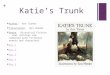 + Katie’s Trunk Author: Ann Turner Illustrator: Ron Himler Genre: Historical Fiction ~ real settings are combined with fictional events and characters