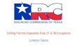 RAILROAD COMMISSION OF TEXAS Drilling Permits Statewide Rule 37 & 38 Exceptions Lorenzo Garza