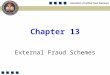 1 External Fraud Schemes Chapter 13. 2 Pop Quiz What are some sources of external fraud threats?