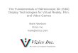 The Fundamentals of Stereoscopic 3D (S3D) Display Technologies for Virtual Reality, Film, and Video Games Mark Newburn Vizics Inc. mark@vizics.com