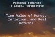 Time Value of Money, Inflation, and Real Returns Personal Finance: a Gospel Perspective