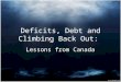 Deficits, Debt and Climbing Back Out: Lessons from Canada