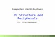 Computer Architecture 2011 – PC Structure and Peripherals 1 Computer Architecture PC Structure and Peripherals Dr. Lihu Rappoport