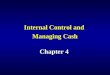 Internal Control and Managing Cash Chapter 4. Set up an effective system of internal control