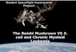 Student Spaceflight Experiments Program The Reishi Mushroom VS E. coli and Chronic Myeloid Leukemia