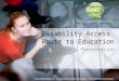Disability Access Route to Education Schools Presentation