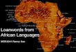 Loanwords from African Languages 96501044 Nancy Kao
