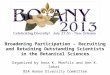Broadening Participation – Recruiting and Retaining Outstanding Scientists in the Botanical Sciences Organized by Anna K. Monfils and Ann K. Sakai BSA