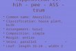 Hippeastrum cv. hih - pee - ASS - trum Common name: Amaryllis Classification: house plant, bulb Arrangement: basal Composition: simple Margin: entire Veins: