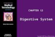 Digestive System CHAPTER 12. 2 Digestive System Overview Digestive System –Known as gastrointestinal tract Also known as digestive tract or alimentary