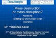1 Mass destruction or mass disruption? Dr. Yehoshua Socol ICT's 9 th International Conference on Counter-Terrorism Interdisciplinary Center (IDC) Herzliya,