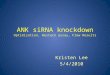 ANK siRNA knockdown Optimization, Western assay, Flow Results Kristen Lee 5/4/2010