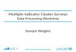 Multiple Indicator Cluster Surveys Data Processing Workshop Sample Weights MICS Data Processing Workshop