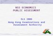 1 NSS ECONOMICS PUBLIC ASSESSMENT Oct 2006 Hong Kong Examinations and Assessment Authority