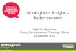 Nottingham Insight – taster session David J Saunders Group Development (Training) Officer 14 October 2014