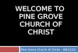 WELCOME TO PINE GROVE CHURCH OF CHRIST Pine Grove Church of Christ – 08/15/10