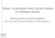 Strain Localization and Ductile Failure in Feldspar Rocks Georg Dresen and Erik Rybacki GFZ German Research Center of Geosciences
