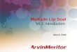 1 MLS Introduction March 2005 ArvinMeritor Confidential Multiple Lip Seal MLS Introduction March 2005