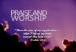 WORSHIP PRAISE AND. Firm Foundation CHORUS 1: Jesus, You're my firm foundation, I know I can stand secure Jesus, You're my firm foundation, I put my
