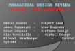 Daniel Graves –Project Lead James Reepmeyer – Lead Engineer Brian Smaszcz– Airframe Design Alex Funiciello – Airfoil Design Michael Hardbarger – Control