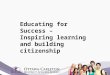 Our Focus: Learning, Leadership, Community Educating for Success – Inspiring learning and building citizenship