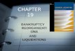 CHAPTER 19 BANKRUPTCY REORGANIZATI ONS AND LIQUIDATIONS