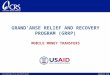 GRAND’ANSE RELIEF AND RECOVERY PROGRAM (GRRP) MOBILE MONEY TRANSFERS