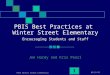 5/5/2015PBIS Winter Street Elementary 1 PBIS Best Practices at Winter Street Elementary Encouraging Students and Staff Jen Hardy and Kris Pearl