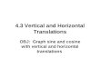 4.3 Vertical and Horizontal Translations OBJ: Graph sine and cosine with vertical and horizontal translations