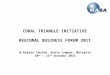 Roundtable Discussion – Renewable Energy, Green Transportation & Logistics CTI Regional Business Forum, 2011 CORAL TRIANGLE INITIATIVE REGIONAL BUSINESS