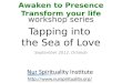 Tapping into the Sea of Love Awaken to Presence Transform your life workshop series  September 2012, Orlando