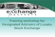 Training workshop for Designated Advisers of Lusaka Stock Exchange