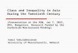 Vamsi Vakulabharanam University of Massachusetts, Amherst Class and Inequality in Asia During the Twentieth Century (Presentation at the AGW, Jan 7, 2015,
