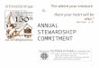 ANNUAL STEWARDSHIP COMMITMENT 1 “For where your treasure is, there your heart will be also.” Matthew 6:21