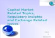 Capital Market Related Topics, Regulatory Insights and Exchange Related issues PSRAO & ASSOCIATES