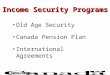 Income Security Programs Old Age Security Canada Pension Plan International Agreements